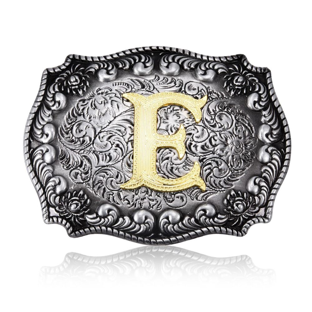 6343 Western Initial Letters Belt Buckle ABCDEFG to Z Cowboy Alphabet